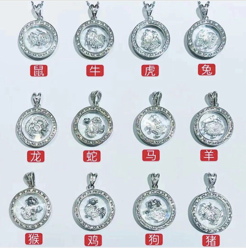 Lucky Horoscope Pendant Set in Silver