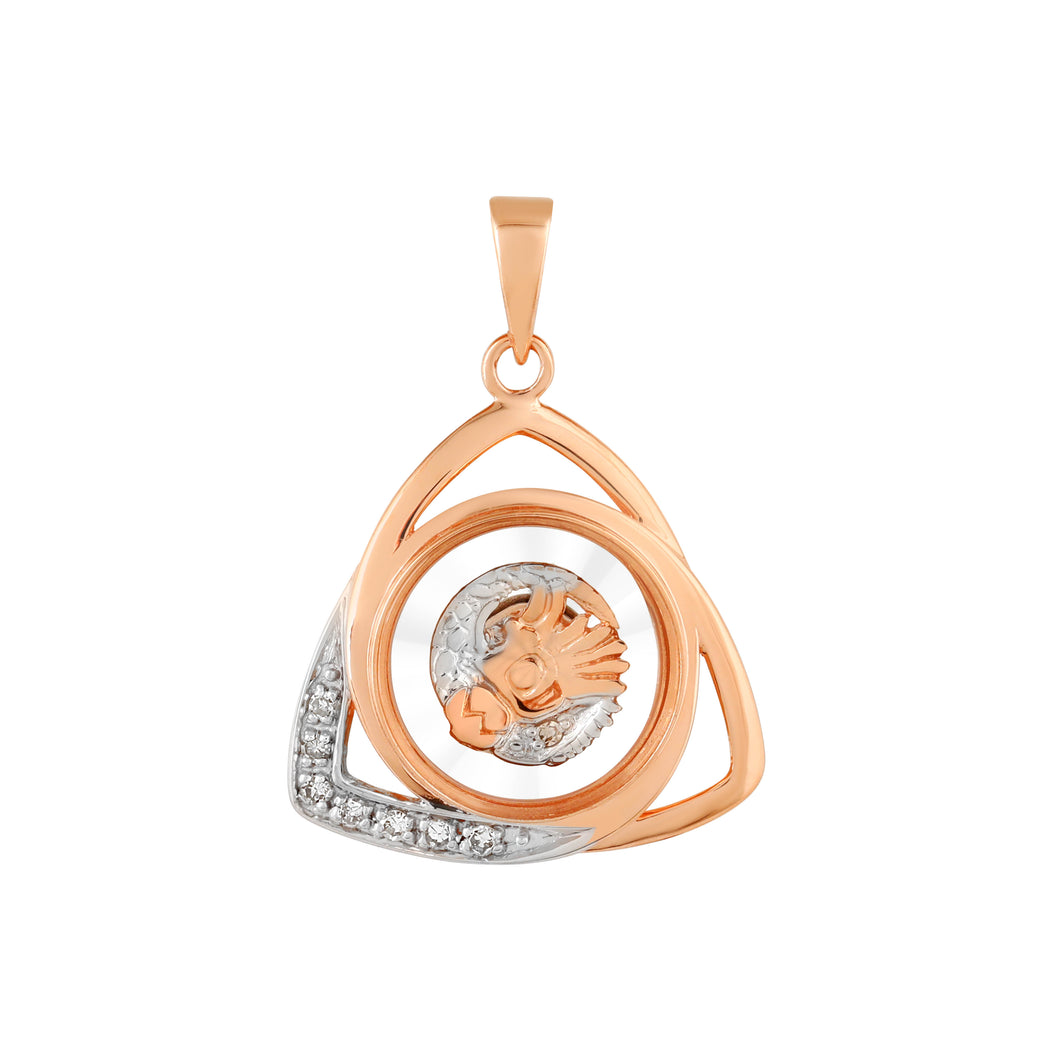 Lucky Horoscope Pendant Set in 14K Gold